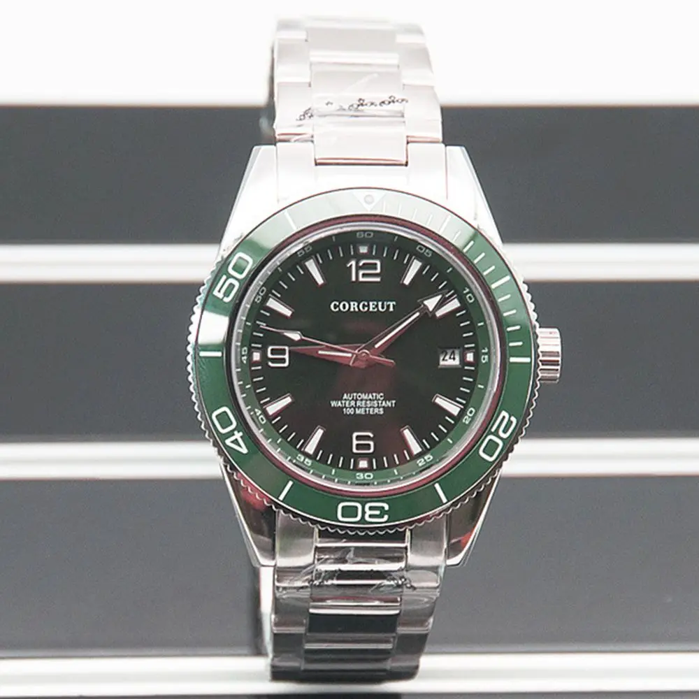 Luxury Corgeut Men Watch Sapphire Crystal Swim Male Clock 100M Waterproof Ceramics Bezel Luminous Miyota Automatic Wristwatch
Luxury Corgeut Men Watch Sapphire Crystal Swim Male Clock 100M Waterproof Ceramics Bezel Luminous Miyota Automatic Wristwatch
