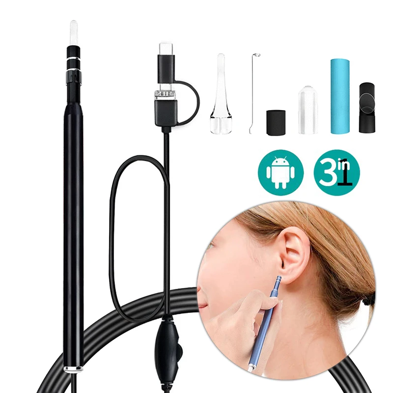 USB Android PC Visual Ear Wax Tool Cleaning Endoscope Spoon Otoscope Cleaner 5.5mm Mini Earwax Removal Camera Health Care Kit
USB Android PC Visual Ear Wax Tool Cleaning Endoscope Spoon Otoscope Cleaner 5.5mm Mini Earwax Removal Camera Health Care Kit