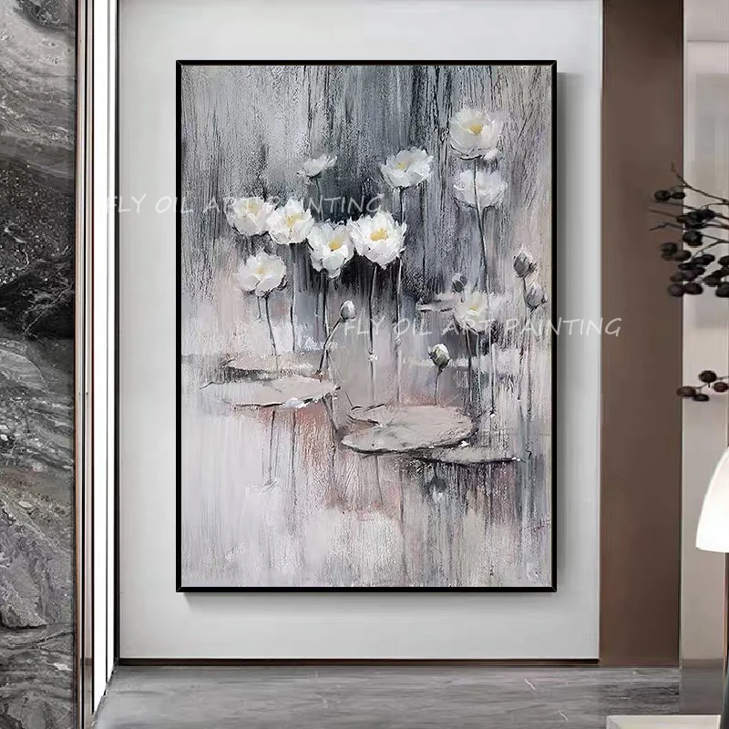 Flower Plant White Grey Canvas Watercolor 100% Handmade Oil Painting on Canvas Art Classic Cuadros Home Decoration Gift
Flower Plant White Grey Canvas Watercolor 100% Handmade Oil Painting on Canvas Art Classic Cuadros Home Decoration Gift