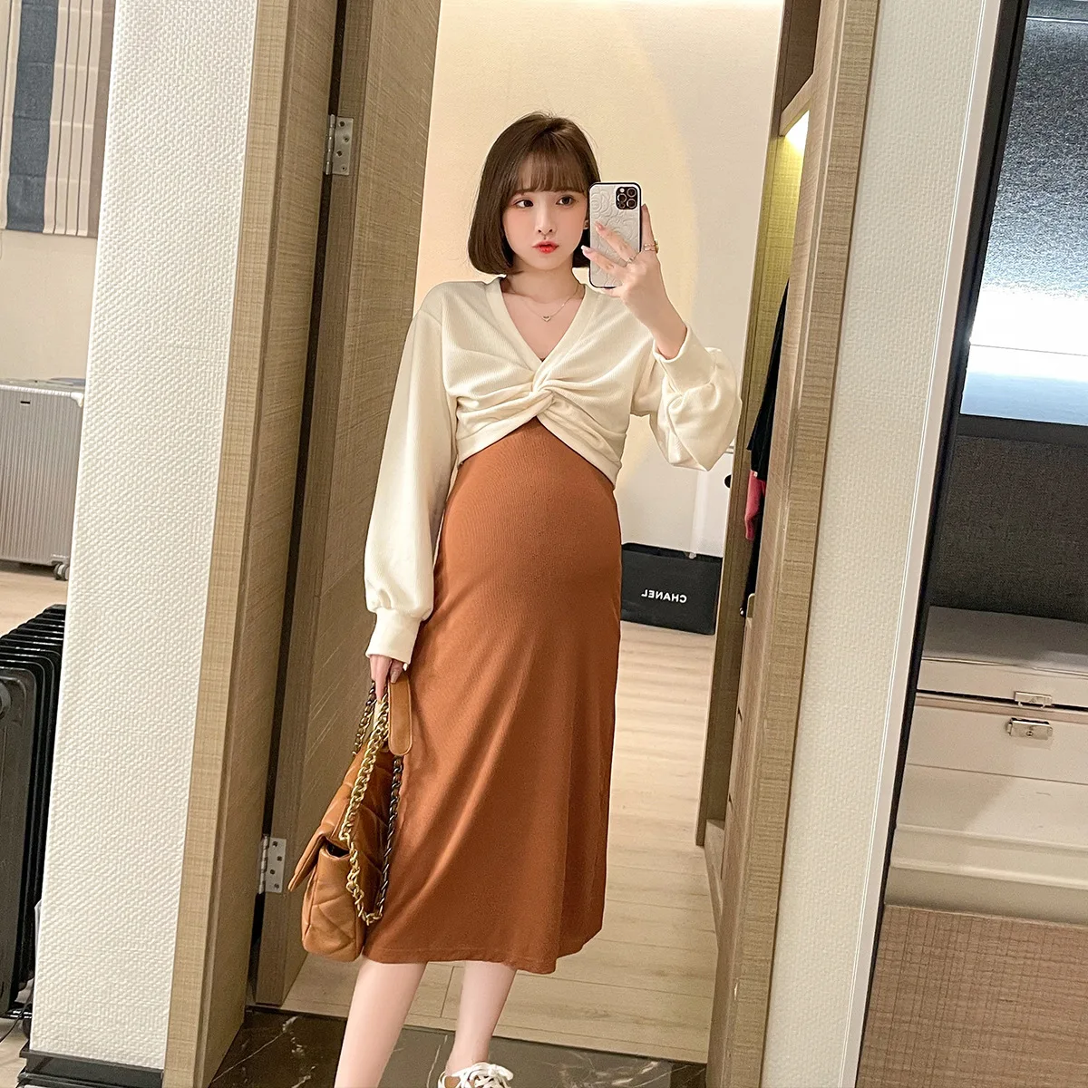 2PCS/Set Maternity Bottoming Shirts Plaid Dress Autumn Korean Fashion for Pregnant Women Pregnancy Clothes Maternity Clothes
2PCS/Set Maternity Bottoming Shirts Plaid Dress Autumn Korean Fashion for Pregnant Women Pregnancy Clothes Maternity Clothes