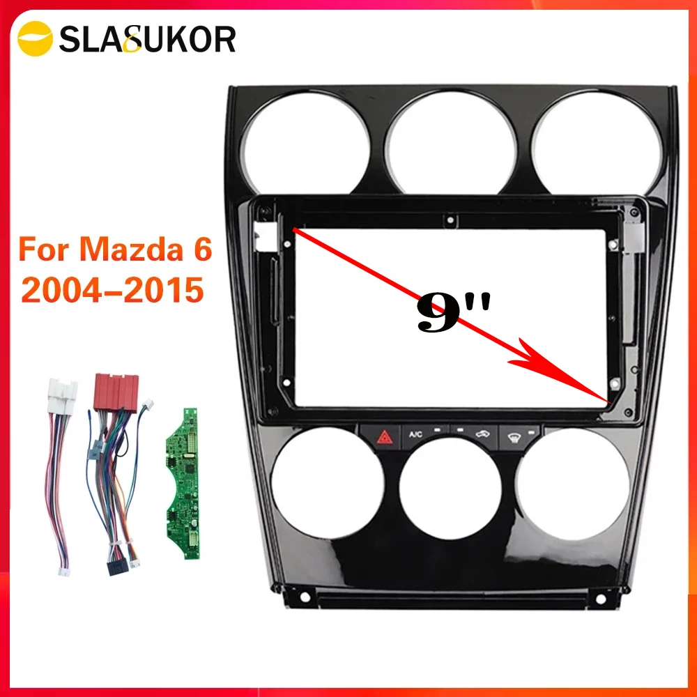 9 Inch Car Fascia For Mazda 6 2004-2015 Stereo Panel Dash Double Din Frame Air Conditioning Work Built-in Canbus Power cable
9 Inch Car Fascia For Mazda 6 2004-2015 Stereo Panel Dash Double Din Frame Air Conditioning Work Built-in Canbus Power cable