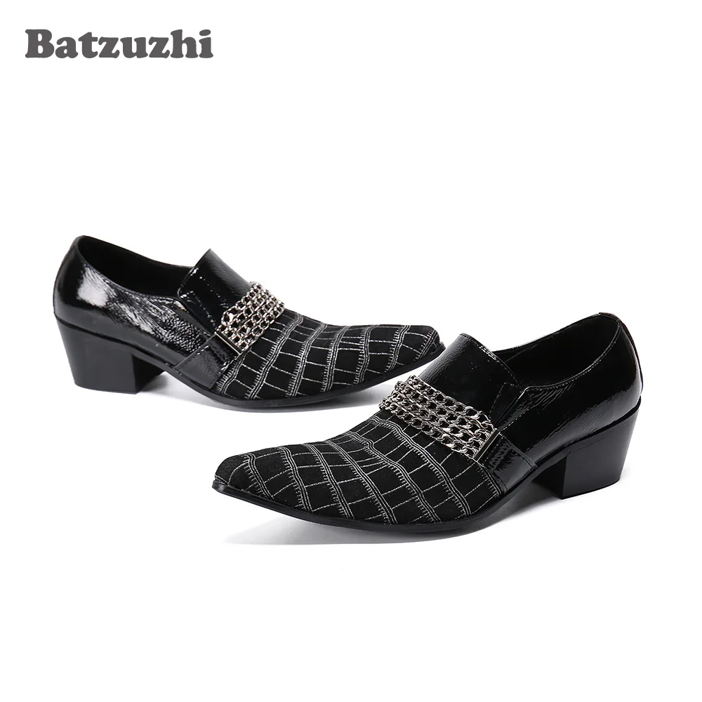 Batzuzhi Top Fashion Men Shoes Pointed Toe Black Leather Dress Shoes Men 6.5cm Heels Zapatos Hombre Business Footwear! Big Size
Batzuzhi Top Fashion Men Shoes Pointed Toe Black Leather Dress Shoes Men 6.5cm Heels Zapatos Hombre Business Footwear! Big Size