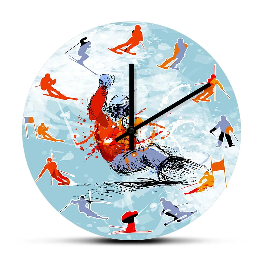 Snowboard Watercolor Print Snowboarder Silent Non Ticking Wall Clock Winter Sport Boys Room Decor Modern Wall Watch Timepieces
Snowboard Watercolor Print Snowboarder Silent Non Ticking Wall Clock Winter Sport Boys Room Decor Modern Wall Watch Timepieces
