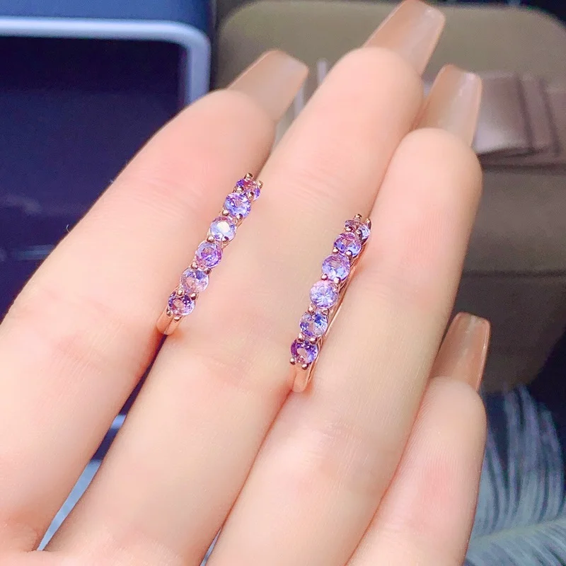 Tanzanite Rings Natural Gemstone with 925 Sterling Silver Simple Style Romantic Small Ring Fine Jewelry for Women Daily Wear
Tanzanite Rings Natural Gemstone with 925 Sterling Silver Simple Style Romantic Small Ring Fine Jewelry for Women Daily Wear