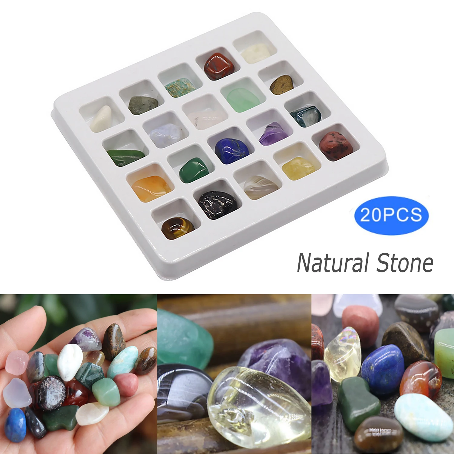 20pcs Natural Mineral Gemstone Rocks Irregular Tumbled Mini Ores Science Stone Collection Supplies Decoration Crafts Set Gift
20pcs Natural Mineral Gemstone Rocks Irregular Tumbled Mini Ores Science Stone Collection Supplies Decoration Crafts Set Gift