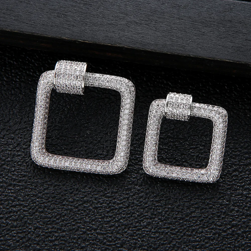 Hibride Fashion Square Design Stud Earrrings for Women Asymmetry Cubic Zirconia Earrings New Trendy Party Jewelry bijoux E-1029
Hibride Fashion Square Design Stud Earrrings for Women Asymmetry Cubic Zirconia Earrings New Trendy Party Jewelry bijoux E-1029