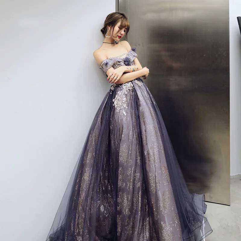 Purple Gradient Starry Sky Luxury Evening Dress Off Shoulder Gown Party Dresses For Women Elegant Celebrity Stage Show Dresses
Purple Gradient Starry Sky Luxury Evening Dress Off Shoulder Gown Party Dresses For Women Elegant Celebrity Stage Show Dresses