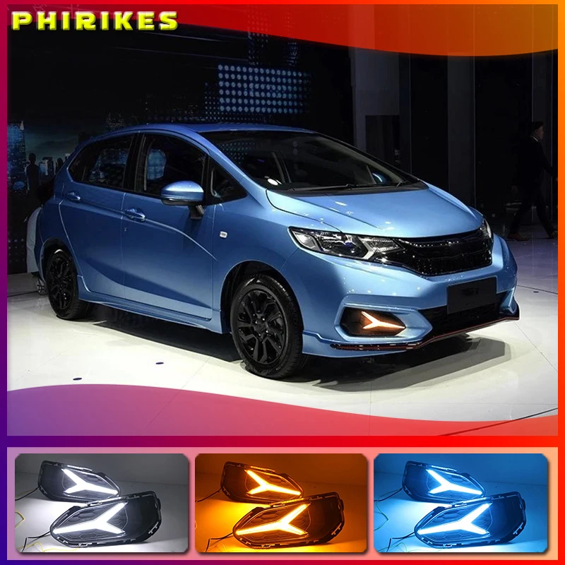 For Honda Jazz fit 2018-2020 LED DRL fog lamp with turn signal function car styling LED Daytime Running Lights
For Honda Jazz fit 2018-2020 LED DRL fog lamp with turn signal function car styling LED Daytime Running Lights