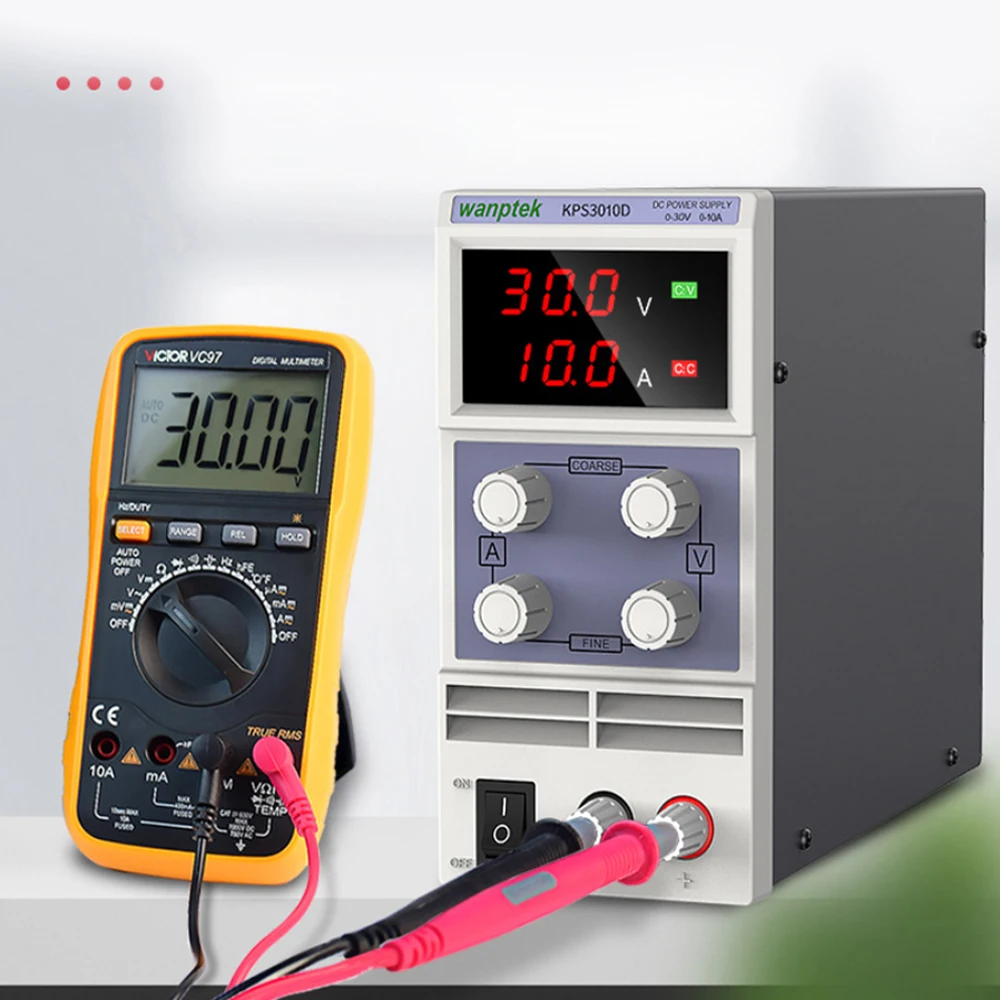 KPS3010D Mini LED Digital Adjustable DC Power Supply ,0~30V 0~10A ,110V-220V, Switching Power Supply 0.1V/0.01A
KPS3010D Mini LED Digital Adjustable DC Power Supply ,0~30V 0~10A ,110V-220V, Switching Power Supply 0.1V/0.01A