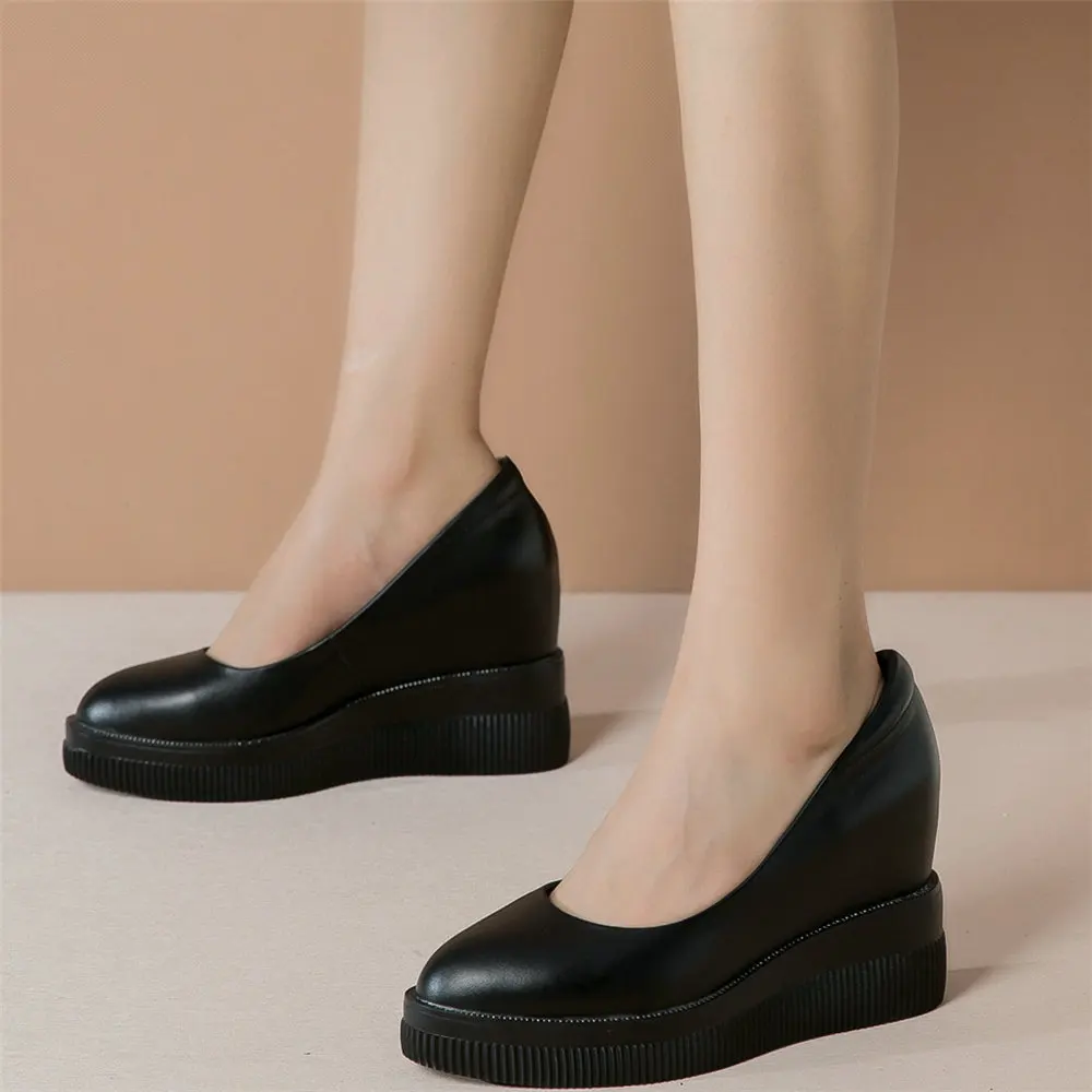 Chunky Platform Pumps Shoes Women Genuine Leather Wedges High Heel Ankle Boots Female Round Toe Fashion Sneakers Casual Shoes
Chunky Platform Pumps Shoes Women Genuine Leather Wedges High Heel Ankle Boots Female Round Toe Fashion Sneakers Casual Shoes
