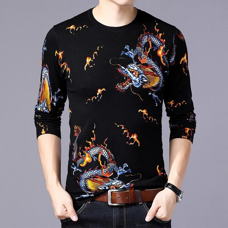 Sweater 2020 Luxury Men Erkek Kazak Gold Dragon Print Pullover Erkek Kazak Pull Homme Pull Homme Hiver Sweater Chompas Hombre
Sweater 2020 Luxury Men Erkek Kazak Gold Dragon Print Pullover Erkek Kazak Pull Homme Pull Homme Hiver Sweater Chompas Hombre