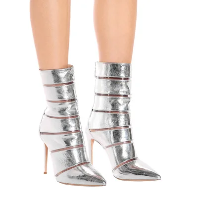Spring Summer Mirror Leather Sliver Hollow Out Sandals Ankle Boots For Women Thin High Heels Pointed Toe Shoes Woman Large Size
Spring Summer Mirror Leather Sliver Hollow Out Sandals Ankle Boots For Women Thin High Heels Pointed Toe Shoes Woman Large Size