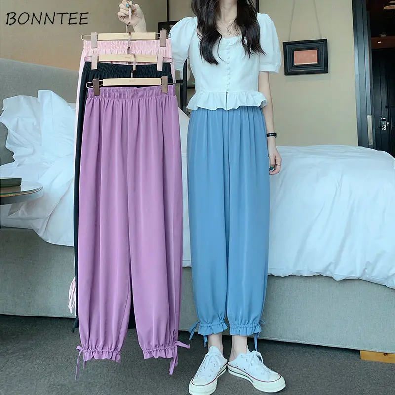 Pants Women Summer New Fashion Ankle-length Elastic Ulzzang High Waist Streetwear Solid All-match Casual Sweet Female Trousers
Pants Women Summer New Fashion Ankle-length Elastic Ulzzang High Waist Streetwear Solid All-match Casual Sweet Female Trousers