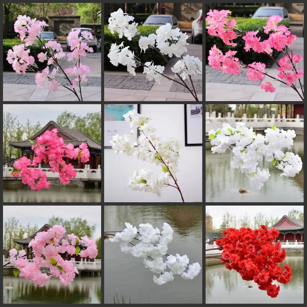 Artificial Cherry Flowers DIY Silk Fake Flower Blossom Floral Wedding Bouquet Home Decor Bouquet Flores Mariage Fake Flower
Artificial Cherry Flowers DIY Silk Fake Flower Blossom Floral Wedding Bouquet Home Decor Bouquet Flores Mariage Fake Flower