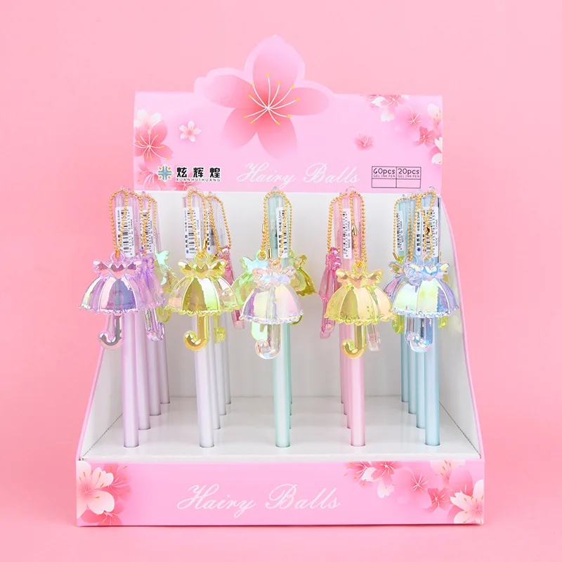 20 pcs/lot Crystal Umbrella Pendant Gel Pen Cute 0.5mm Black ink Signature Pens Promotional Gift Stationery School Supplies
20 pcs/lot Crystal Umbrella Pendant Gel Pen Cute 0.5mm Black ink Signature Pens Promotional Gift Stationery School Supplies