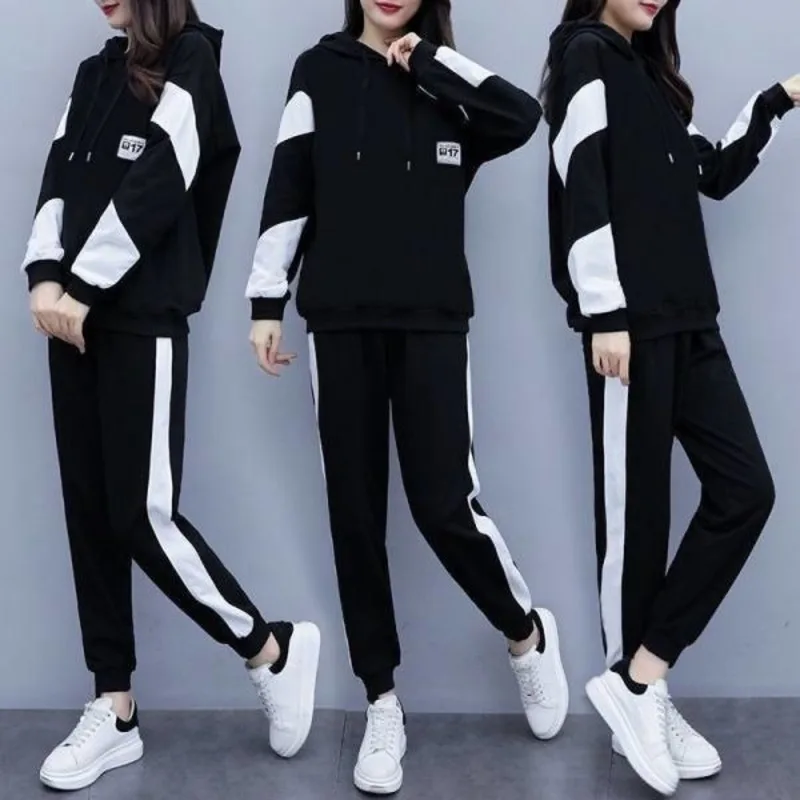 Women's Plus Size Clothing Elegant Leisure Sport Sweater Suit Autumn 2021 New Loose Hooded Top And Pants Two Piece Set For Women
Women's Plus Size Clothing Elegant Leisure Sport Sweater Suit Autumn 2021 New Loose Hooded Top And Pants Two Piece Set For Women
