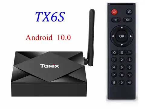 Android 10.0 Tanix TX6S TV Box Allwinner H616 Quad Core 4G RAM 32GB 64GB ROM 2.4G/5GHz Wifi BT 6K H.265 Media Player