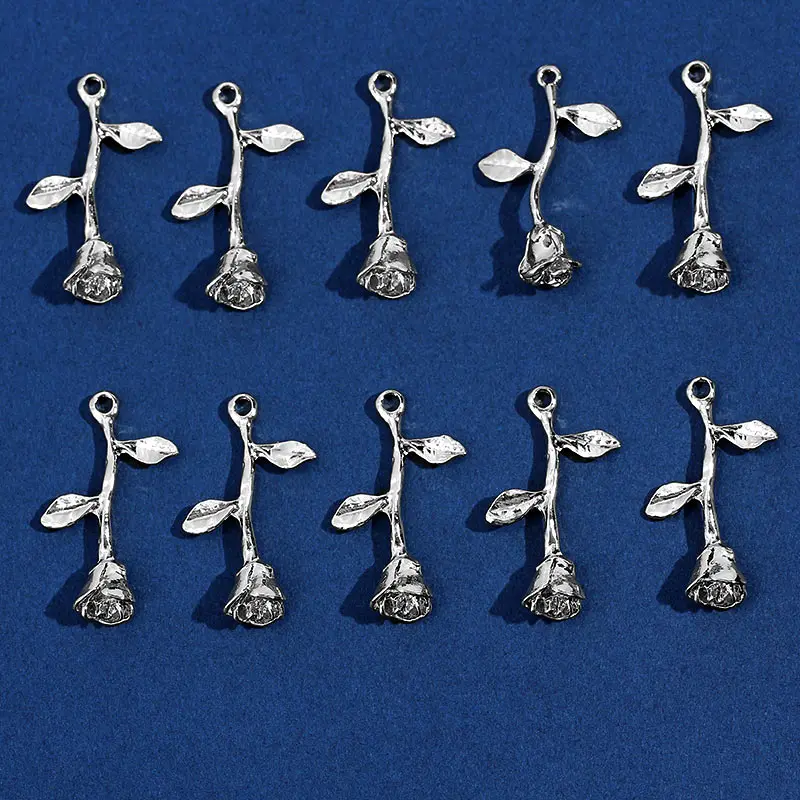 10Pcs 39*23mm Zinc Alloy Rose Flower Charms Gold Silver Metal Handmade Crafts Plant Pendant For DIY Necklace Jewelry Accessories
10Pcs 39*23mm Zinc Alloy Rose Flower Charms Gold Silver Metal Handmade Crafts Plant Pendant For DIY Necklace Jewelry Accessories