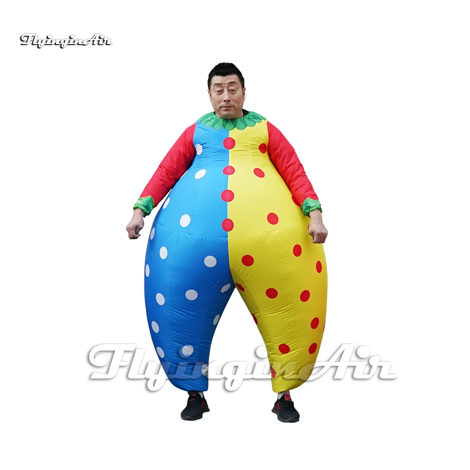 Drama Stage Performance Walking Inflatable Joker Costume Colourful Adult Wearable Blow Up Clown Suit For Circus Show
Drama Stage Performance Walking Inflatable Joker Costume Colourful Adult Wearable Blow Up Clown Suit For Circus Show