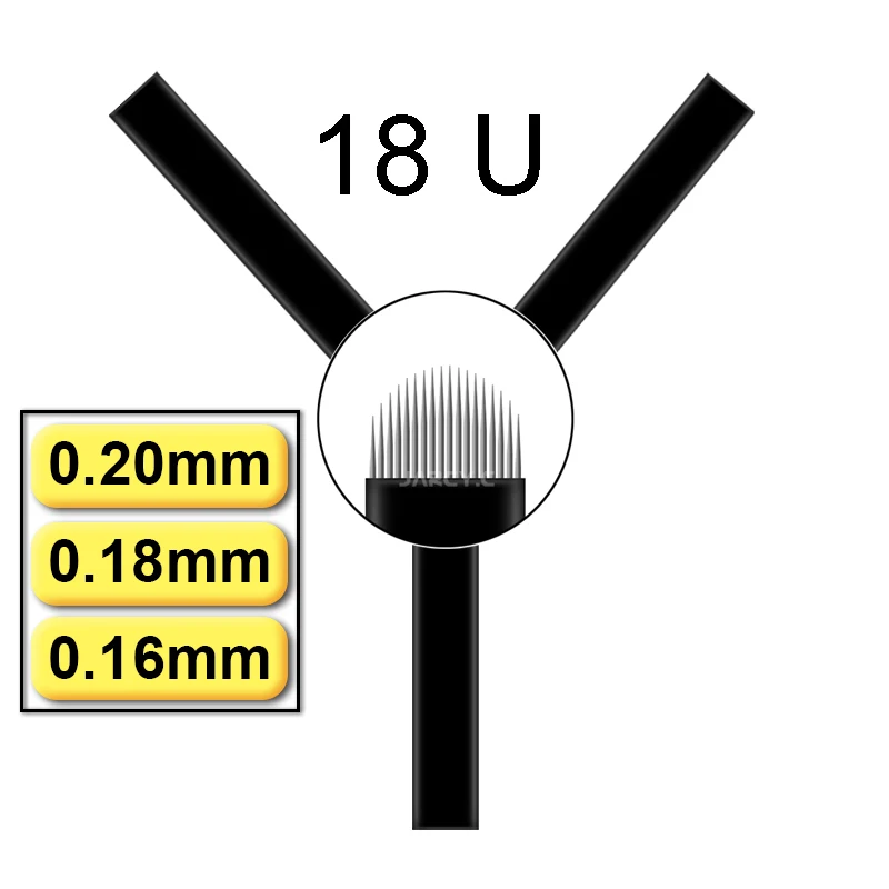 Microblading Needles 18u Lâmina Tebori 12 Flex Nanoblading for Permanent Makeup Eyebrow for 3D Embroidery Manual Tattoo Pen
Microblading Needles 18u Lâmina Tebori 12 Flex Nanoblading for Permanent Makeup Eyebrow for 3D Embroidery Manual Tattoo Pen