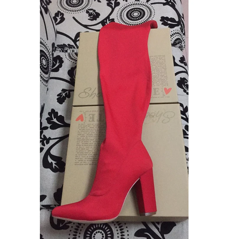 Sexy Ladies Over The Knee Boots Women 10CM High Heels Shoes Woman Red Chunky Stretch Botas Winter Shoes Design Boots
Sexy Ladies Over The Knee Boots Women 10CM High Heels Shoes Woman Red Chunky Stretch Botas Winter Shoes Design Boots