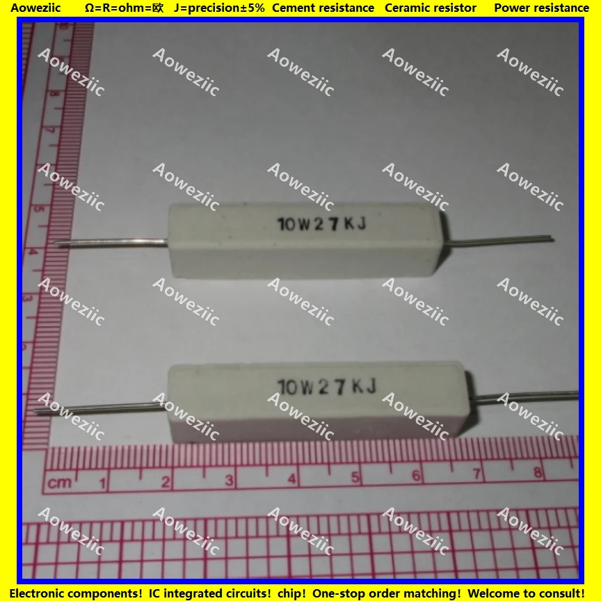 10Pcs RX27 Horizontal cement resistor 10W 27K ohm 10W27KJ 10W27K 27000 ohm R Ceramic Resistance precision 5% Power resistance
10Pcs RX27 Horizontal cement resistor 10W 27K ohm 10W27KJ 10W27K 27000 ohm R Ceramic Resistance precision 5% Power resistance