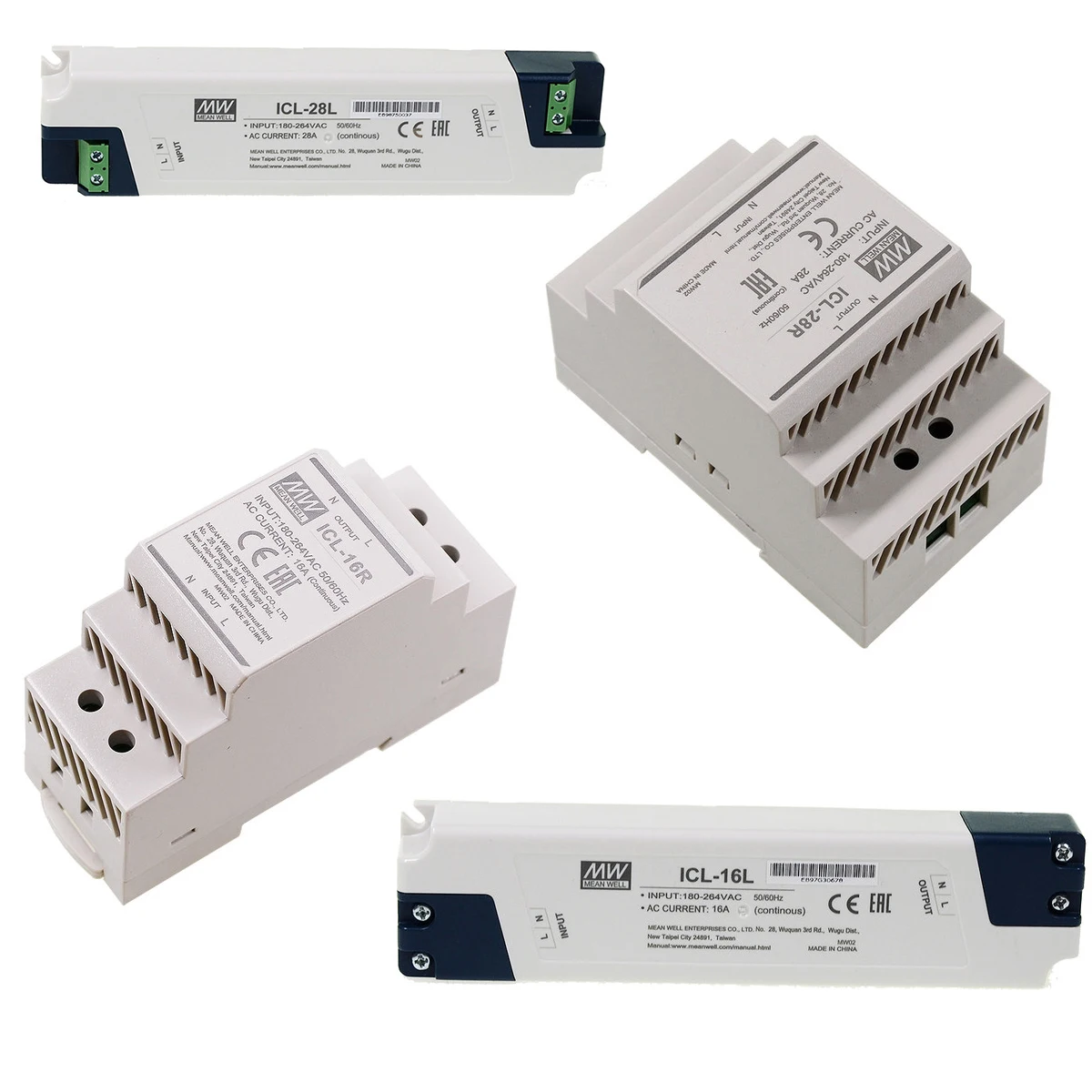 (Mean Well )ICL-16L/16R/28L/28R AC Ineush Current limiter DIN Powersupply integtated bypass relay for Capacitive load
(Mean Well )ICL-16L/16R/28L/28R AC Ineush Current limiter DIN Powersupply integtated bypass relay for Capacitive load