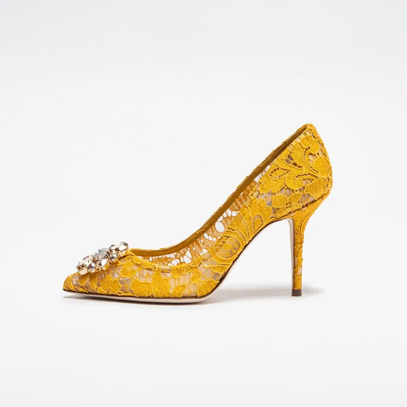 Elegant Spring Autumn High Heel Women Pumps Sexy Mesh Pointed Toe Crystal Heels Hollow Out Lace Wedding Party Dress Shoes Woman
Elegant Spring Autumn High Heel Women Pumps Sexy Mesh Pointed Toe Crystal Heels Hollow Out Lace Wedding Party Dress Shoes Woman