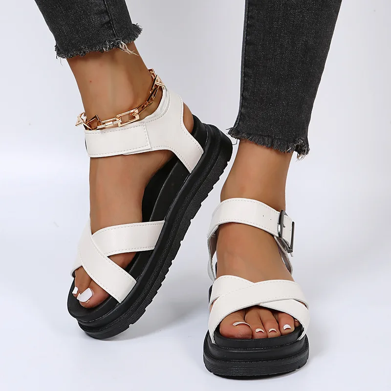 2022 Summer New Europe Gladiator Sandals for Women Fashion Platform Sandals Buckle Strap Casual Plus Size 43 Shoes for Women
2022 Summer New Europe Gladiator Sandals for Women Fashion Platform Sandals Buckle Strap Casual Plus Size 43 Shoes for Women