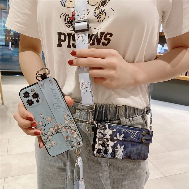 Glitter Bling Flowers Case For IPhone 7 8 Plus Xs XR 11 Pro 12 Mini 13 14 15Max Plastic Shoulder Strap Lanyard Chain Phone Cover
Glitter Bling Flowers Case For IPhone 7 8 Plus Xs XR 11 Pro 12 Mini 13 14 15Max Plastic Shoulder Strap Lanyard Chain Phone Cover