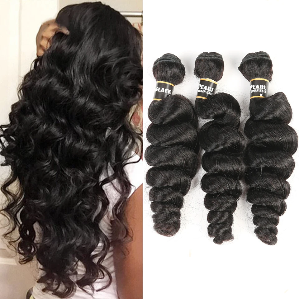 Black Pearl Loose Wave Bundles Brazilian Human Hair Loose Bundles Remy 1Pcs Lot Loose Natural Black 100% Human Hair Extensions
Black Pearl Loose Wave Bundles Brazilian Human Hair Loose Bundles Remy 1Pcs Lot Loose Natural Black 100% Human Hair Extensions
