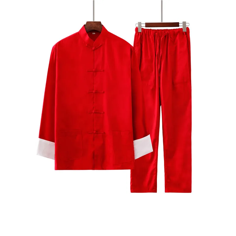 Red Tang Suit Men Quilted Padded Suit Two-Piece Winter Linen Top And Trousers Chinese Style Cotton And Linen Hanfu Men Clothing
Red Tang Suit Men Quilted Padded Suit Two-Piece Winter Linen Top And Trousers Chinese Style Cotton And Linen Hanfu Men Clothing