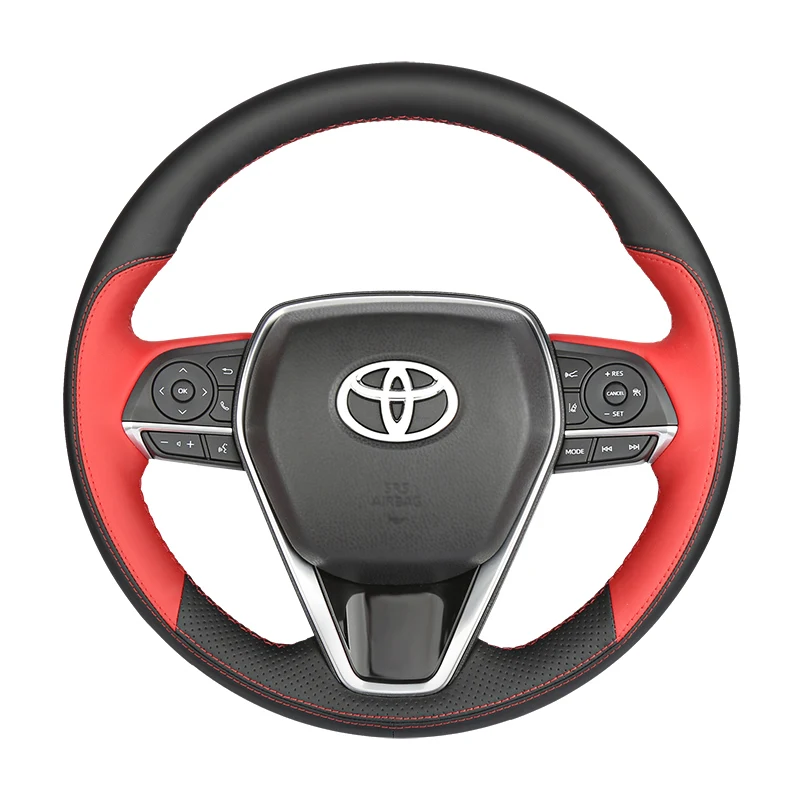 For Toyota steering wheel cover Camry Corolla Avalon leather hand-stitched grip cover
For Toyota steering wheel cover Camry Corolla Avalon leather hand-stitched grip cover