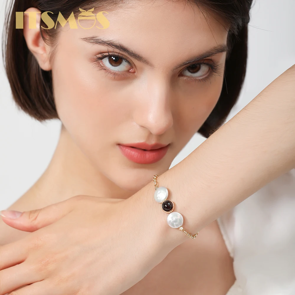 ITSMOS 14k Gold Jewelry Pearl Garnet Friendship Bracelet Women's Hand Bracelets Girl's Round Elegant Bracelet for Women Gift
ITSMOS 14k Gold Jewelry Pearl Garnet Friendship Bracelet Women's Hand Bracelets Girl's Round Elegant Bracelet for Women Gift