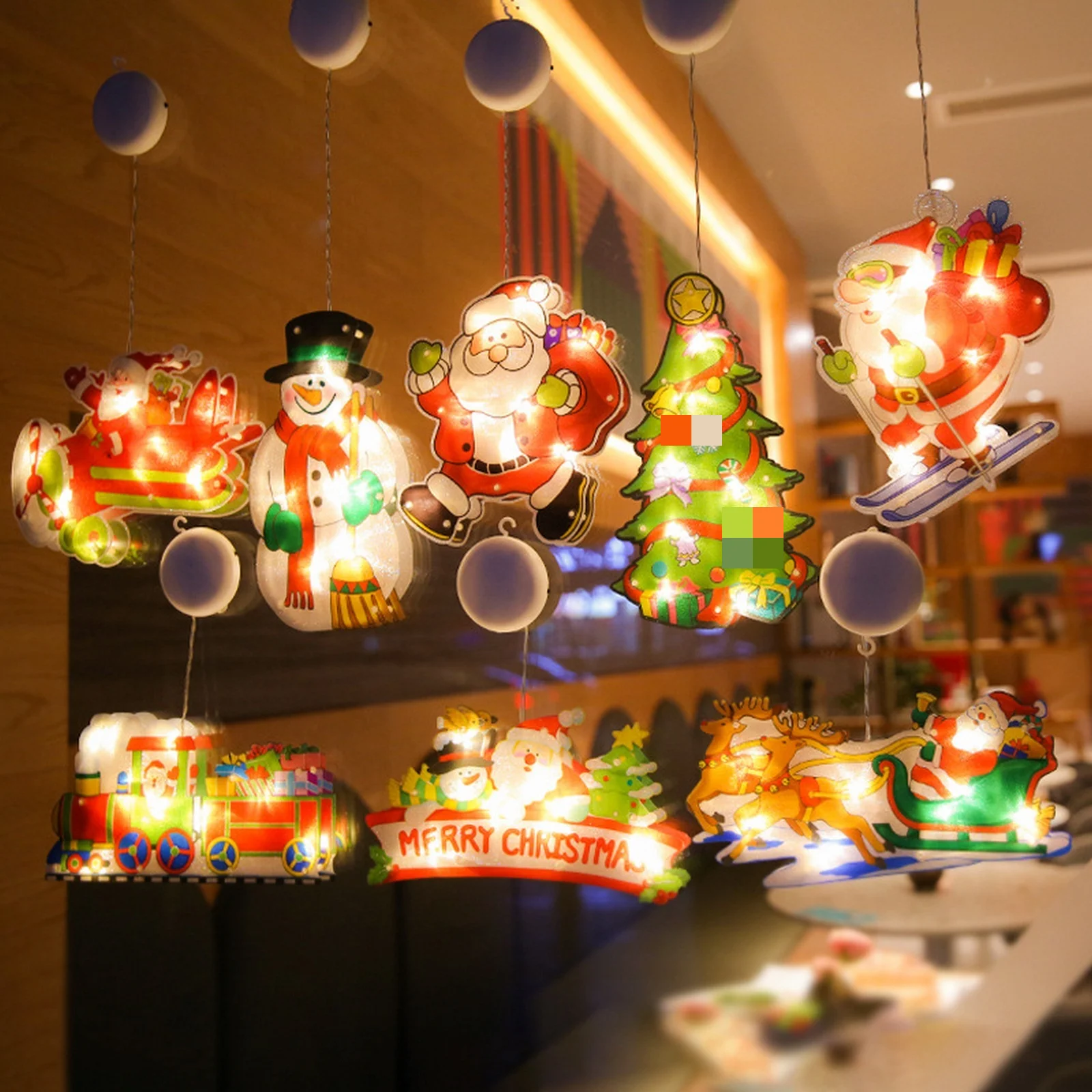Christmas Decoration Light Window Stickers Hanging LED String Lights Santa Claus Snowman Lantern Christmas Decorations Xmas Gift
Christmas Decoration Light Window Stickers Hanging LED String Lights Santa Claus Snowman Lantern Christmas Decorations Xmas Gift