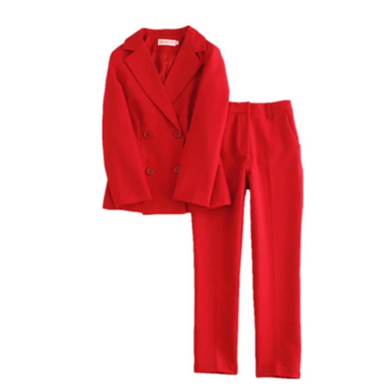 Korean wine red suit British style OL professional wear fashion was thin casual spring and autumn small suit women's two-piece
Korean wine red suit British style OL professional wear fashion was thin casual spring and autumn small suit women's two-piece