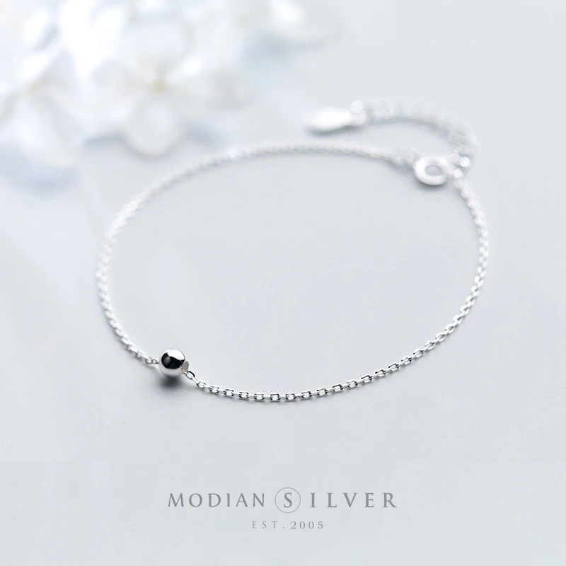 Modian 2020 New Minimalism Beads Chain Bracelets 925 Sterling Silver Femme Fashion Design Jewelry Bijoux for Girl Women Gifts
Modian 2020 New Minimalism Beads Chain Bracelets 925 Sterling Silver Femme Fashion Design Jewelry Bijoux for Girl Women Gifts