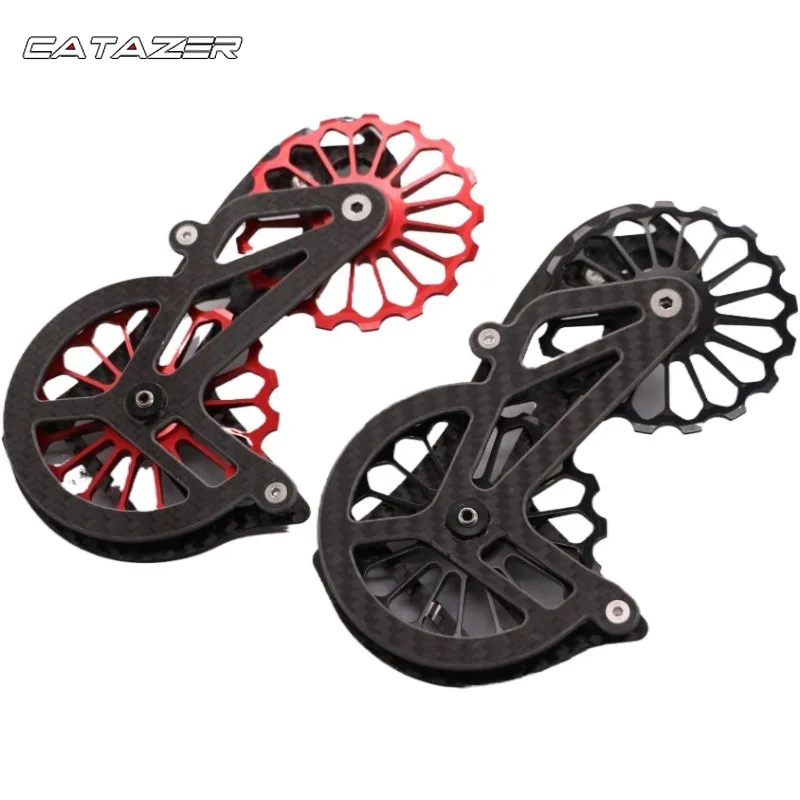 Carbon Fiber Bicycle Rear Derailleur 17T Pulley Guide Wheel Ceramic Bearing for 6800 R7000 R8000 R9100 R9000 Bicycle Derailleur
Carbon Fiber Bicycle Rear Derailleur 17T Pulley Guide Wheel Ceramic Bearing for 6800 R7000 R8000 R9100 R9000 Bicycle Derailleur