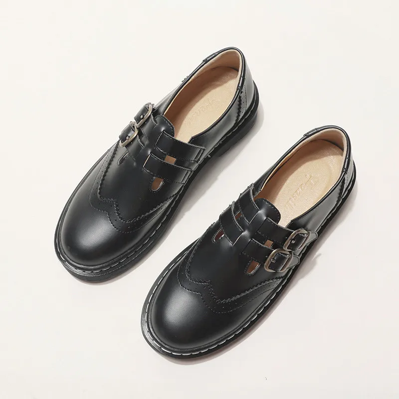 British Buckle Designer Women Brogues Shoes Retro College Girls Flat Plarform Shoes Woman Vintage Carved Oxford Shoes For Woman
British Buckle Designer Women Brogues Shoes Retro College Girls Flat Plarform Shoes Woman Vintage Carved Oxford Shoes For Woman