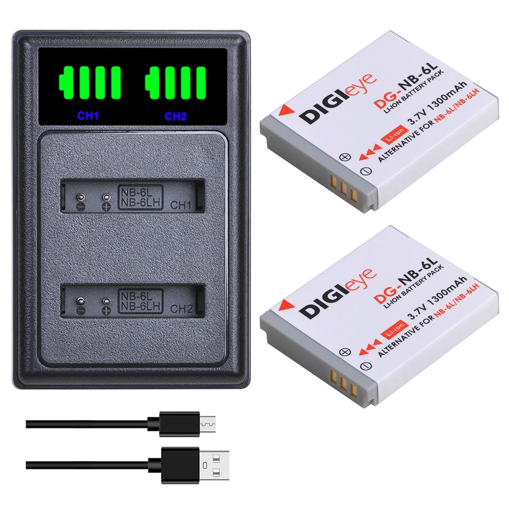 NB-6L NB6L NB-6LH NB6LH Battery + LED Dual USB Charger Type C for Canon PowerShot SX240 SX275 SX280 SX510 SX500 D30 S90
NB-6L NB6L NB-6LH NB6LH Battery + LED Dual USB Charger Type C for Canon PowerShot SX240 SX275 SX280 SX510 SX500 D30 S90