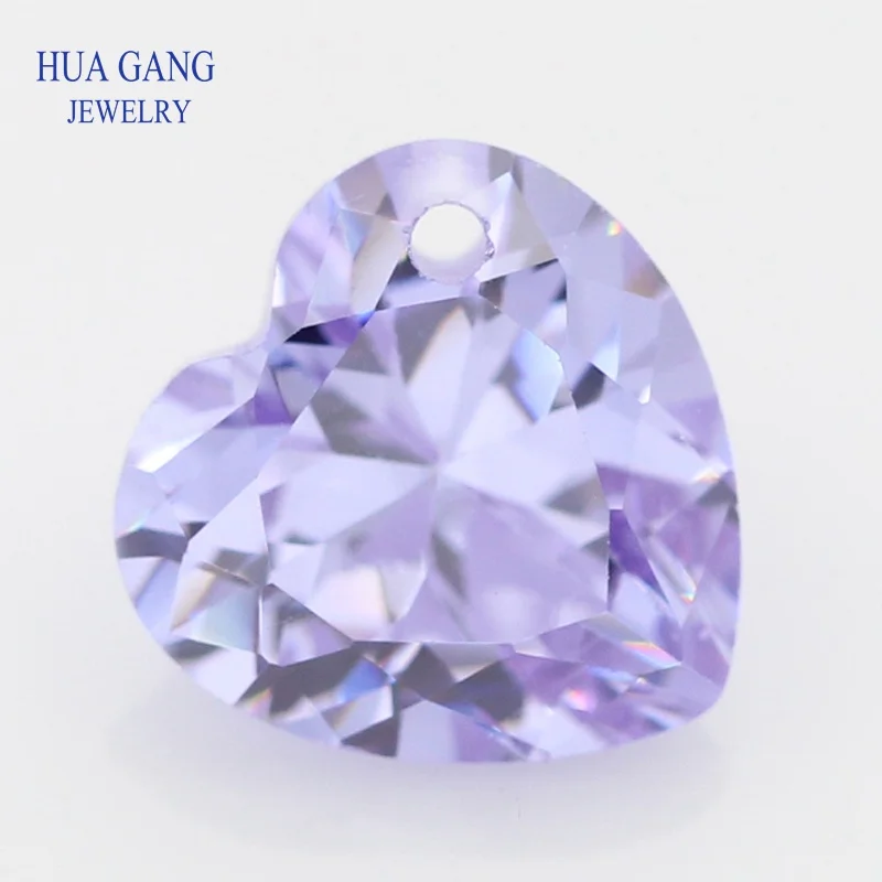 Single Hole AAAAA Heart Shape Lavender Cubic Zirconia Stone For Jewelry Making 4x4~12x12mm High Quality CZ
Single Hole AAAAA Heart Shape Lavender Cubic Zirconia Stone For Jewelry Making 4x4~12x12mm High Quality CZ