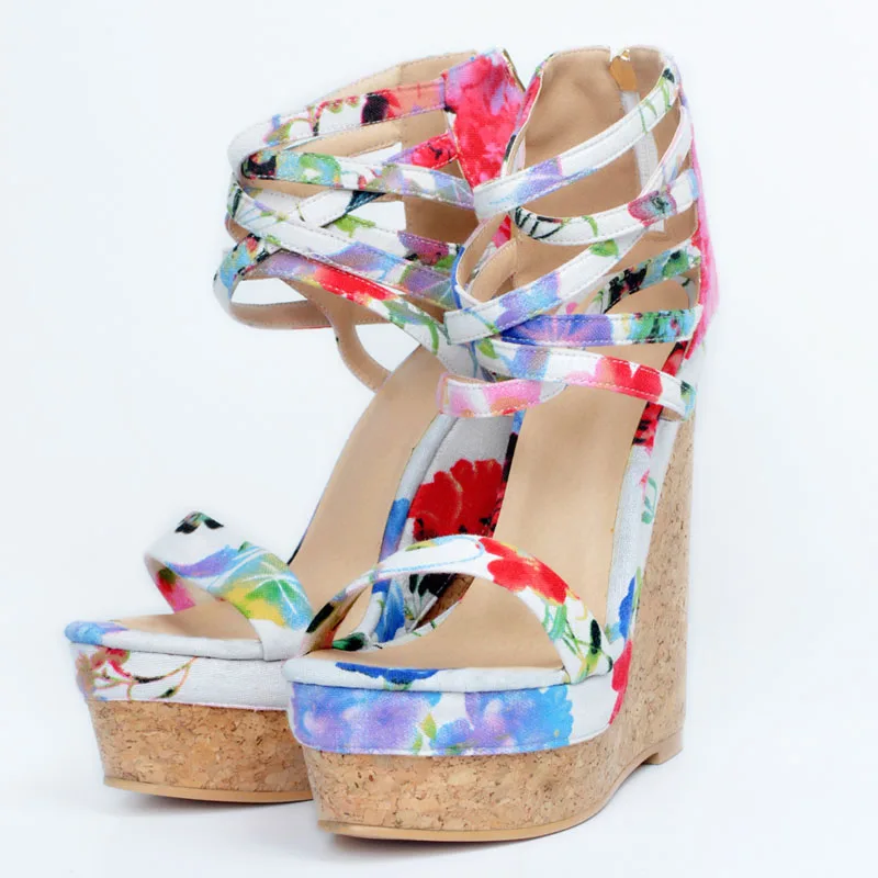 Summer High Platform Bright Floral Super Wedge Heels Sandals Women Cross Strap Bohemia Sandals Peep Toe Beach Vacation Shoes
Summer High Platform Bright Floral Super Wedge Heels Sandals Women Cross Strap Bohemia Sandals Peep Toe Beach Vacation Shoes