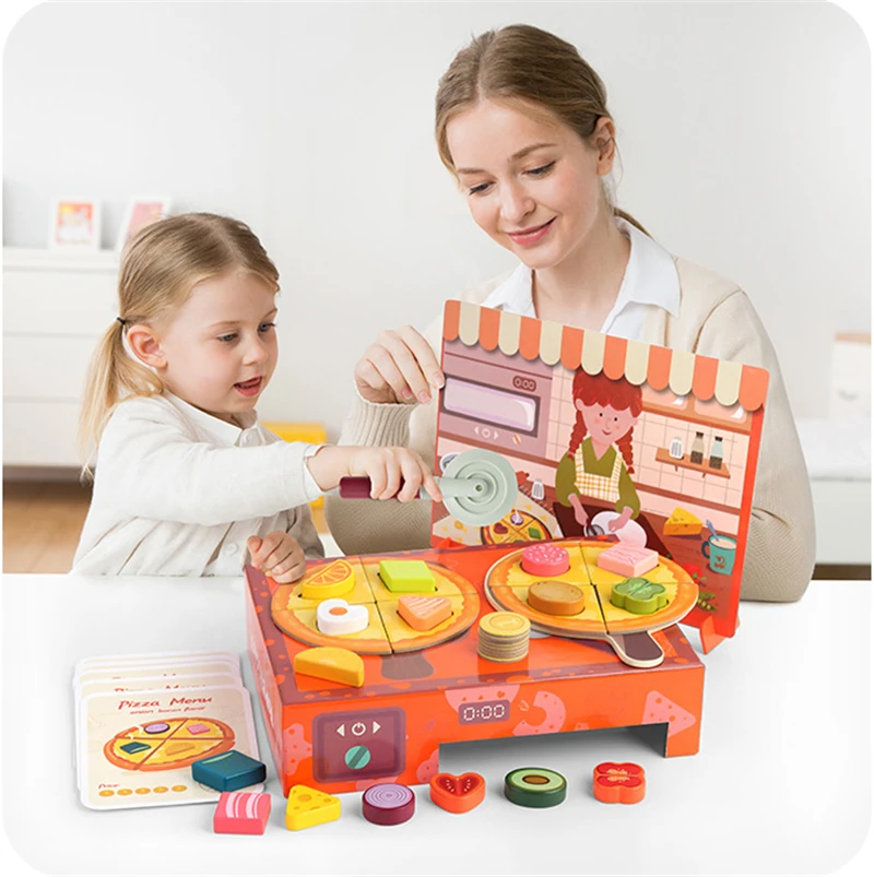 Pizza Wooden Toys Food Cooking Simulation Tableware Children Kitchen Pretend Play Educational Toy Fruit Vegetable with Tableware
Pizza Wooden Toys Food Cooking Simulation Tableware Children Kitchen Pretend Play Educational Toy Fruit Vegetable with Tableware