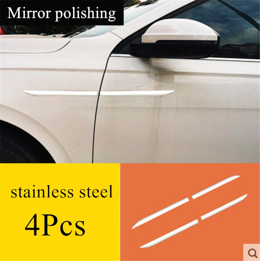 4 Pcs/set Mirror Polishing Stainless Car Side Body Fender Trim Decor 3D Theckening
4 Pcs/set Mirror Polishing Stainless Car Side Body Fender Trim Decor 3D Theckening