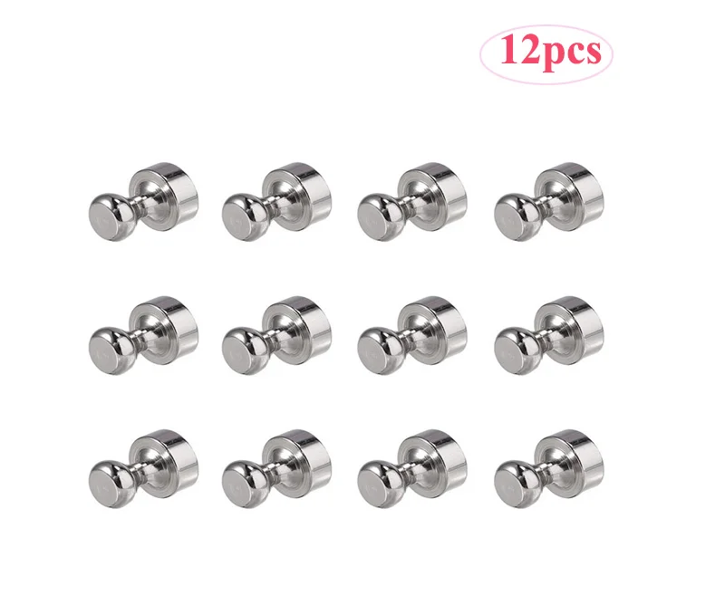 12pcs Metal Magnetic Push Pins Magnets Hooks Hanger Home Office Refrigerator Whiteboard Map Calendar Pinboard Key Coat Hanger
12pcs Metal Magnetic Push Pins Magnets Hooks Hanger Home Office Refrigerator Whiteboard Map Calendar Pinboard Key Coat Hanger