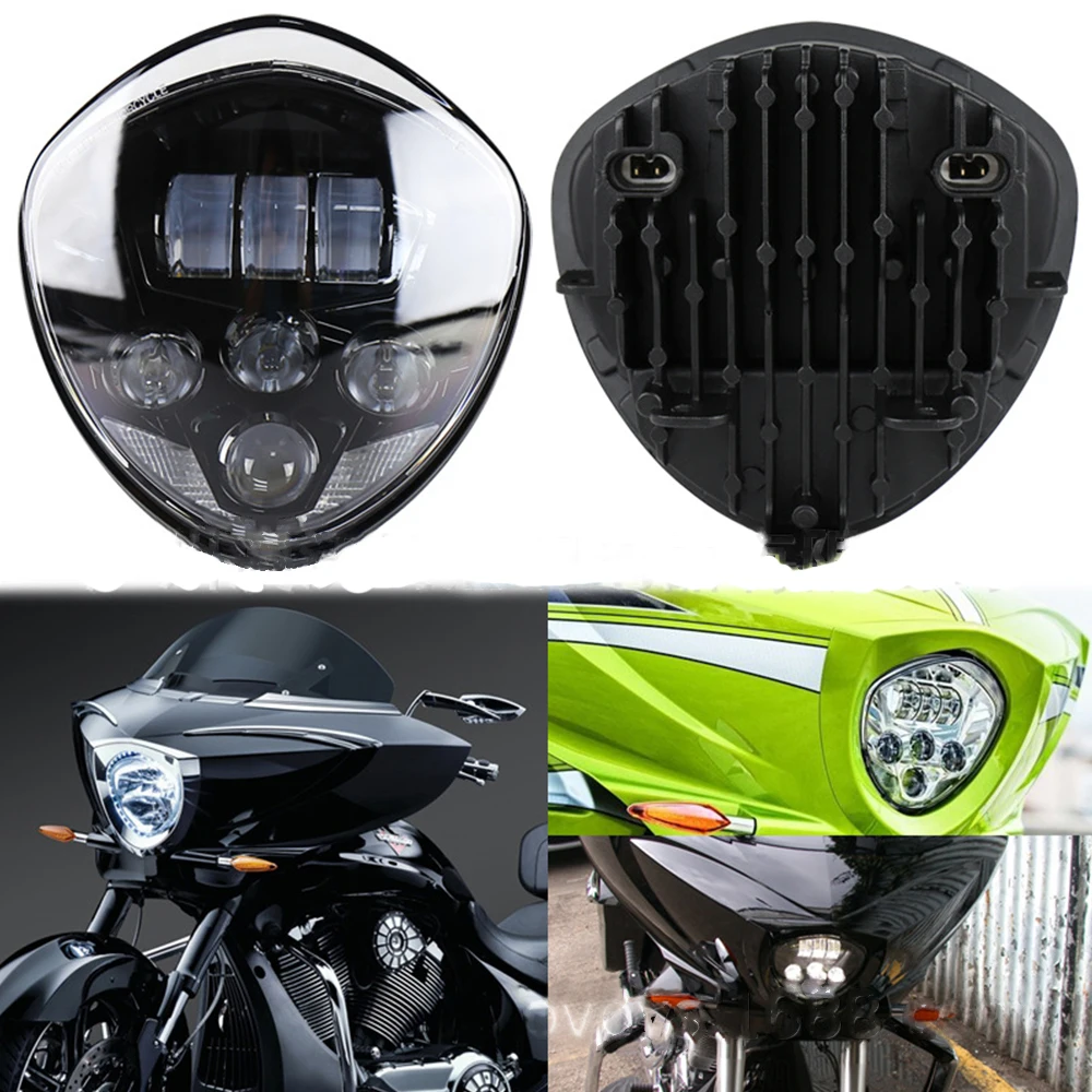 10-32V 6500K Motorcycle LED Headlight Assemblies H/L Beam 40W DRL for Victory Cross-Country Models Black
10-32V 6500K Motorcycle LED Headlight Assemblies H/L Beam 40W DRL for Victory Cross-Country Models Black