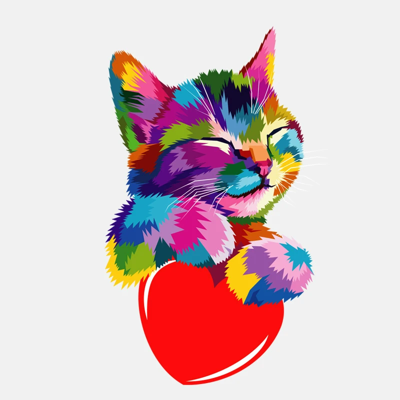 Car Sticker Colorful Cat Holding Heart Automobiles Motorcycles Exterior Accssories PVC Decal for BMW VW Audi Gti Skoda,16cm*10cm
Car Sticker Colorful Cat Holding Heart Automobiles Motorcycles Exterior Accssories PVC Decal for BMW VW Audi Gti Skoda,16cm*10cm