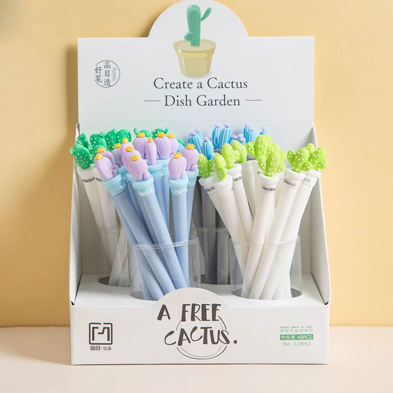 48 pcs/lot Kawaii Cactus Gel Pen Cute 0.5 mm black ink Signature Pens Office School Supplies Stationery gift
48 pcs/lot Kawaii Cactus Gel Pen Cute 0.5 mm black ink Signature Pens Office School Supplies Stationery gift