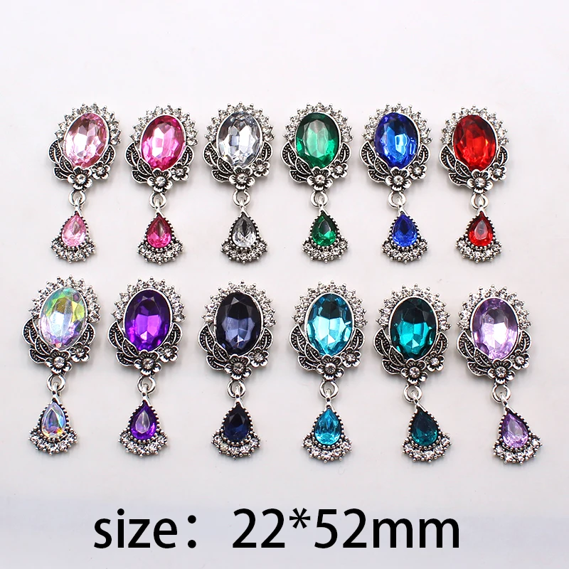 New 10pcs 22*52mm alloy oval shiny rhinestone acrylic pendant DIY clothing wine glass brooch jewelry decoration accessories
New 10pcs 22*52mm alloy oval shiny rhinestone acrylic pendant DIY clothing wine glass brooch jewelry decoration accessories