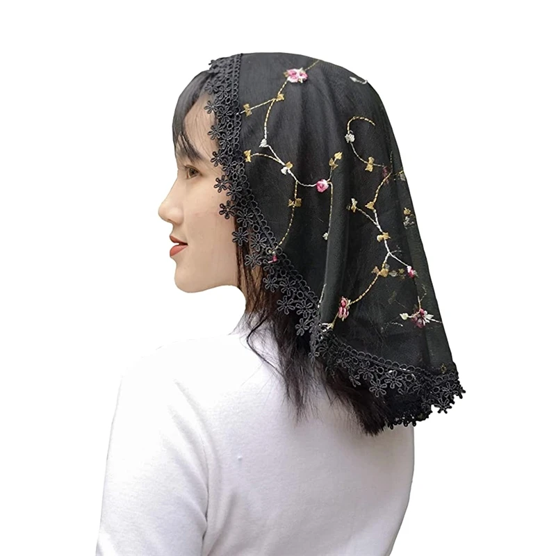 Small Short Veils for Church Mantilla Women Headcovering Veils Catholic Chapel Lace Embroidered Black Ivory Floral Velos Negra
Small Short Veils for Church Mantilla Women Headcovering Veils Catholic Chapel Lace Embroidered Black Ivory Floral Velos Negra